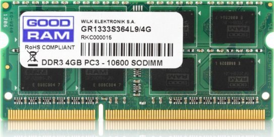 GOODRAM SODIMM DDR3 4GB/1333 CL9 512*8 Single Rank