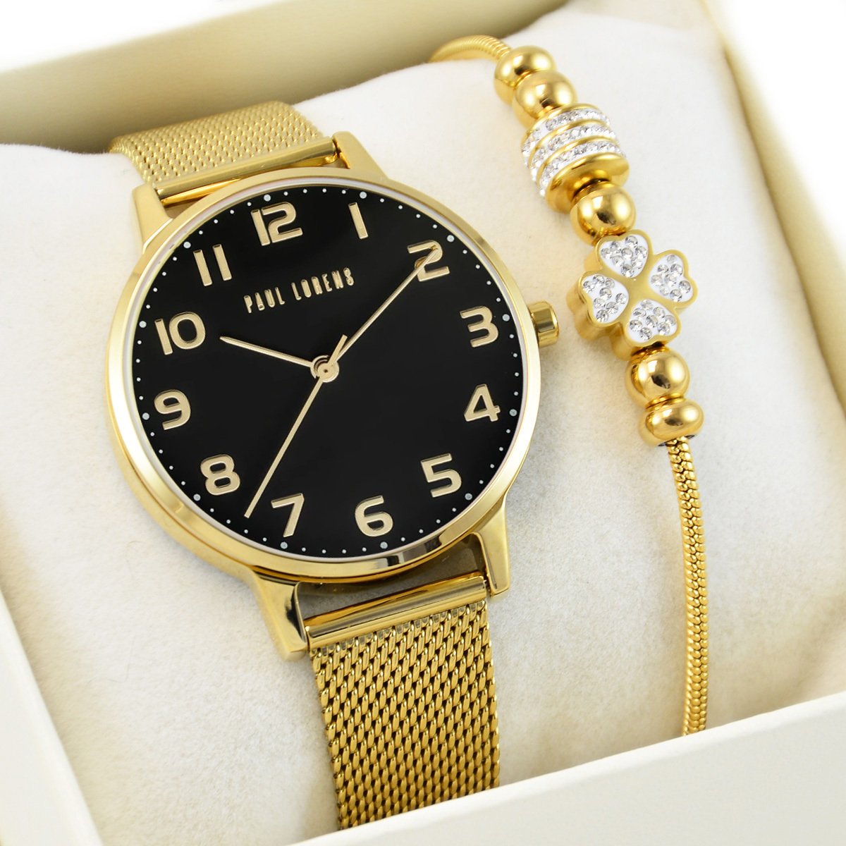 Zegarek Paul Lorens Zestaw damski zegarek ELNINO 11715B2-1D1 + bransoletka