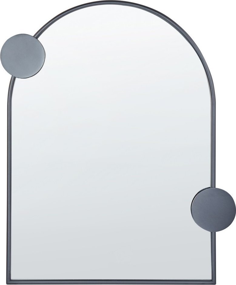 Beliani Lustro ścienne metalowe 69 x 80 cm czarne AULON