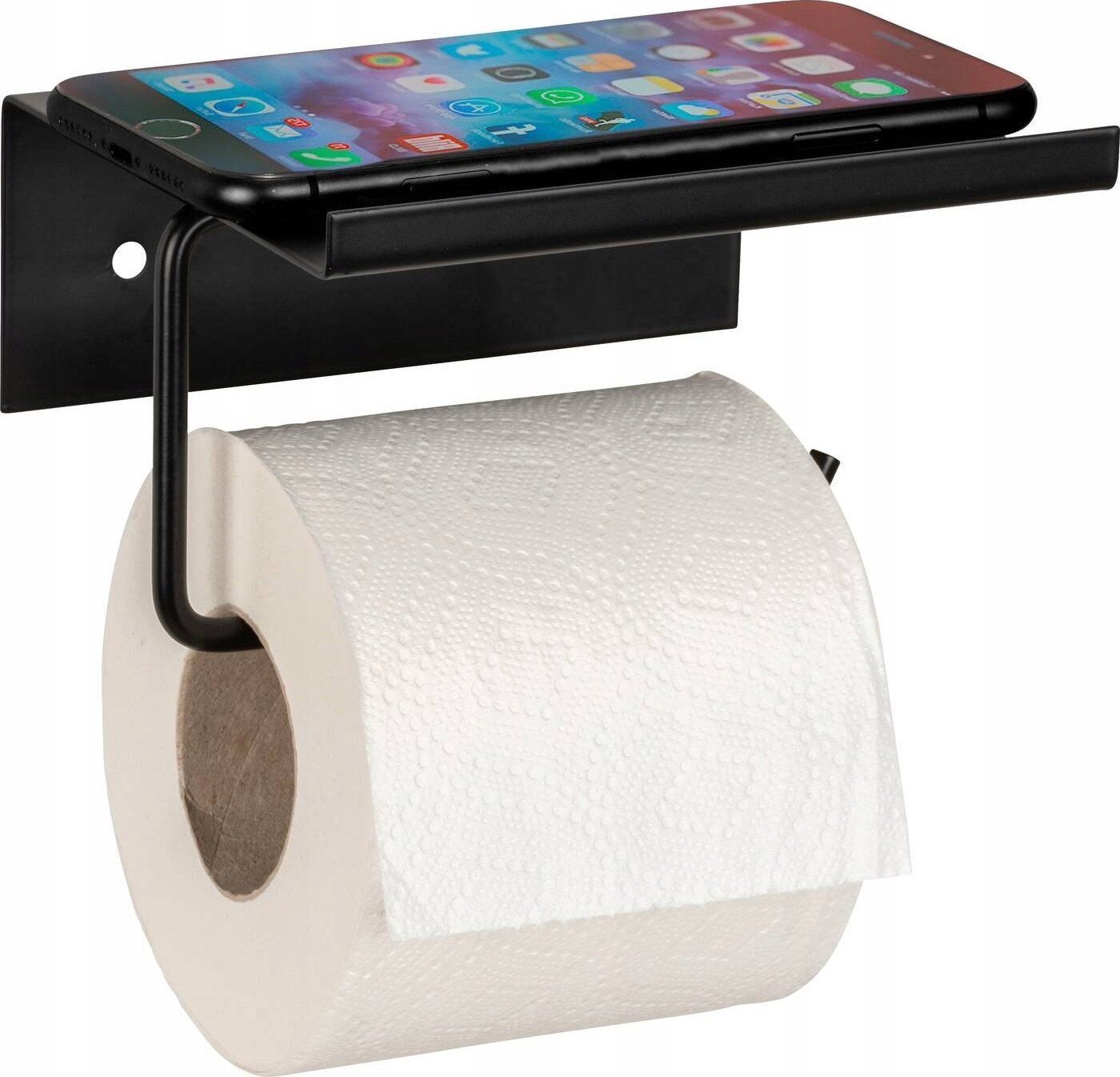 Wenko Metalowy uchwyt na papier z półeczką DESULO