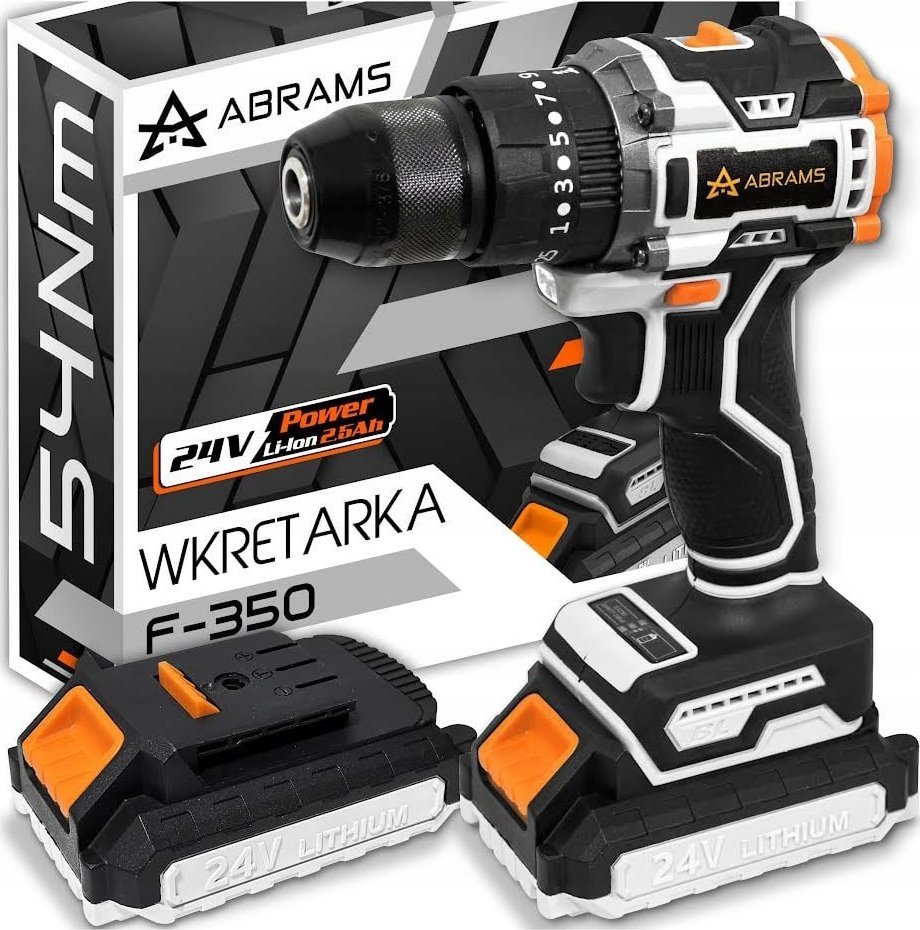 WIERTARKO WKRĘTARKA AKUMULATOROWA UDAROWA BEZSZCZOTKOWA 2X AKU 24V WYDAJNA