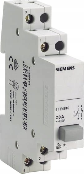 Siemens Przycisk modułowy 20A 1Z 1R szary bistabilny 5TE4810