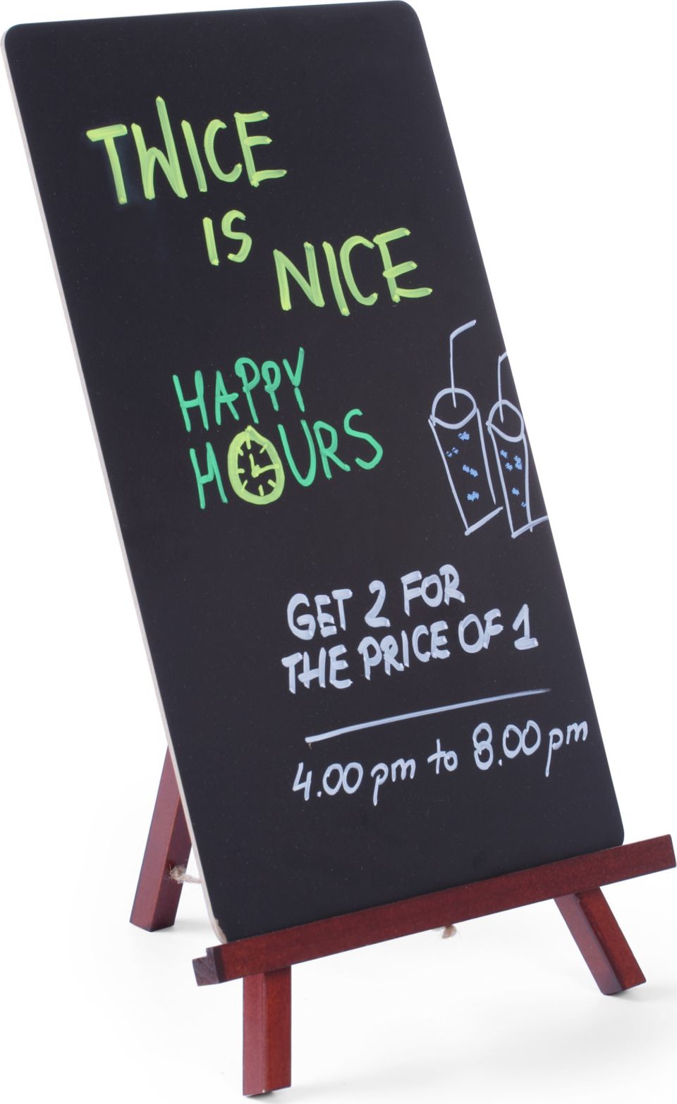 Hendi Tablica informacyjna reklamowa MENU stojąca na sztaludze do restauracji 220x360mm - Hendi 664070 Tablica informacyjna reklamowa MENU stojąca na