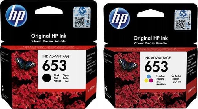 Tusz HP 653 3YM74AE 5ml + 3YM75AE 6ml CMYK Oryginał komplet