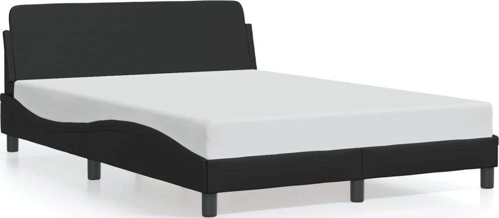 vidaXL vidaXL Rama łóżka z zagłówkiem, czarna, 120x200 cm, sztuczna skóra