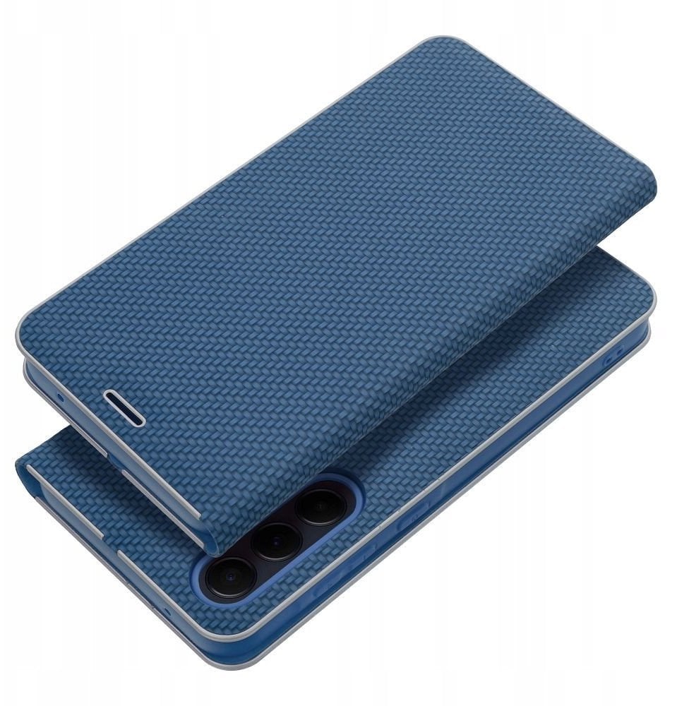 Kabura LUNA Book Carbon do SAMSUNG S24 FE niebieski