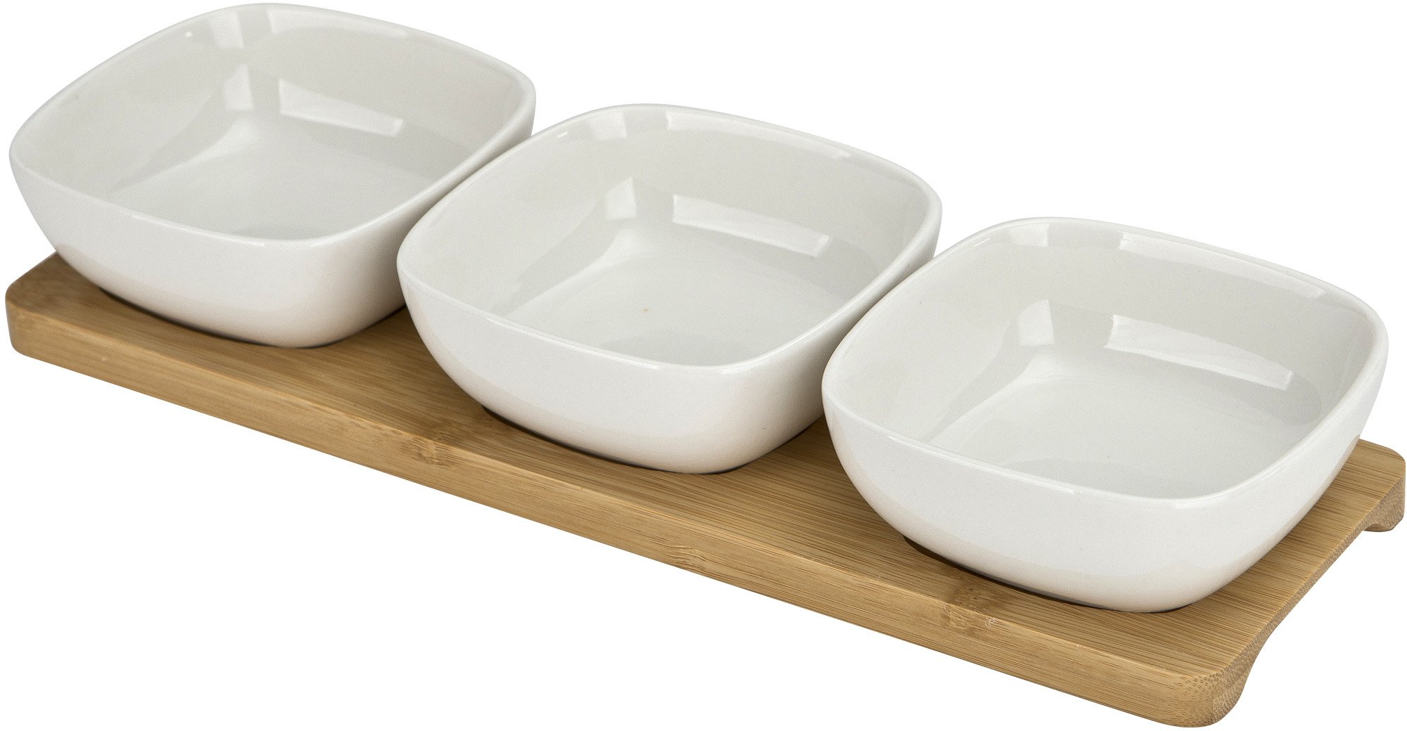 Komplet 3 miseczek na desce Brillante