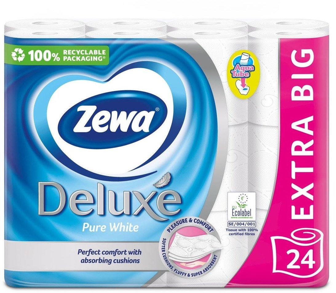 PAPER WC ZEWA DELUXE WHITE 3PLY 24PCS