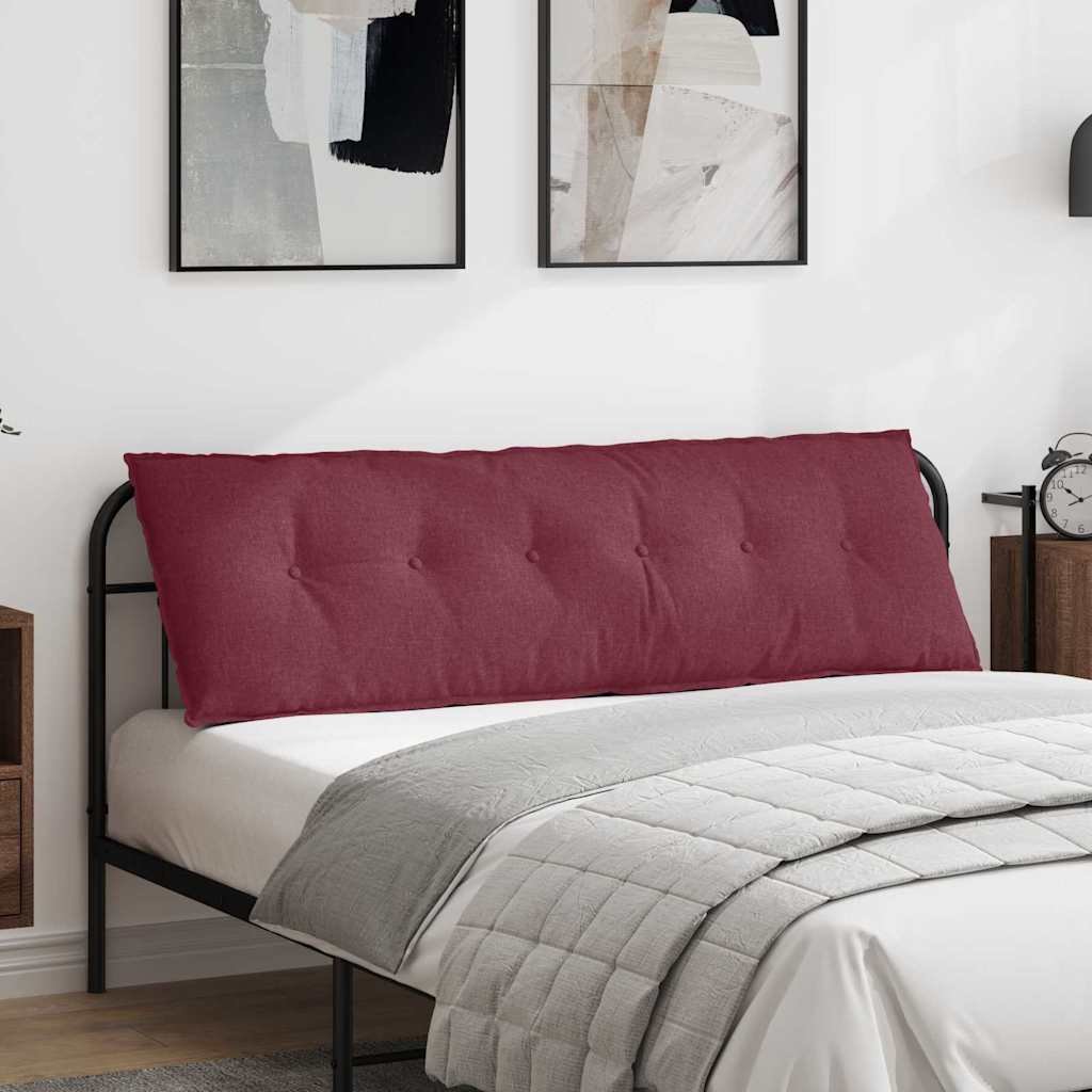 vidaXL Poduszka na plecy Czerwony burgundowy 160 x 19 x 50 cm tkanina