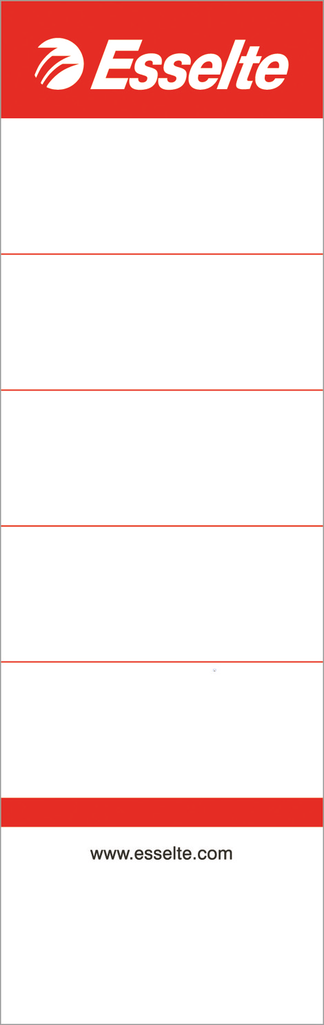 Esselte Etykieta do segregatora A4/50 50x158mm MTS 10szt. (810801)