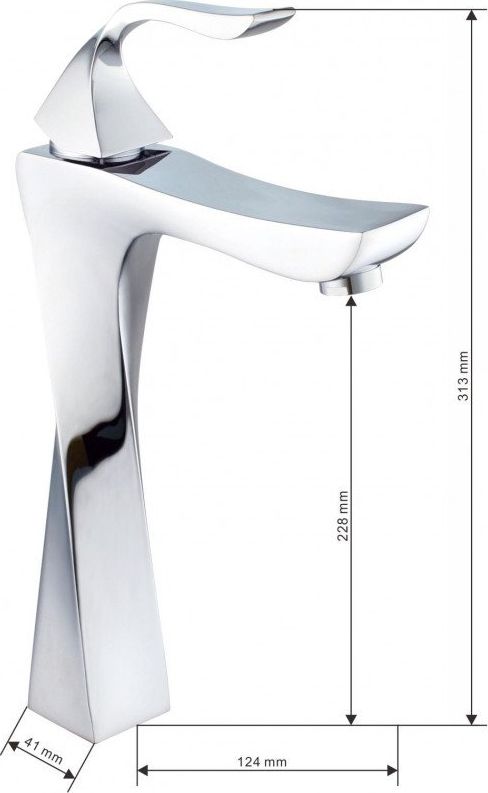 Bateria umywalkowa Mexen Estrella stojąca chrom