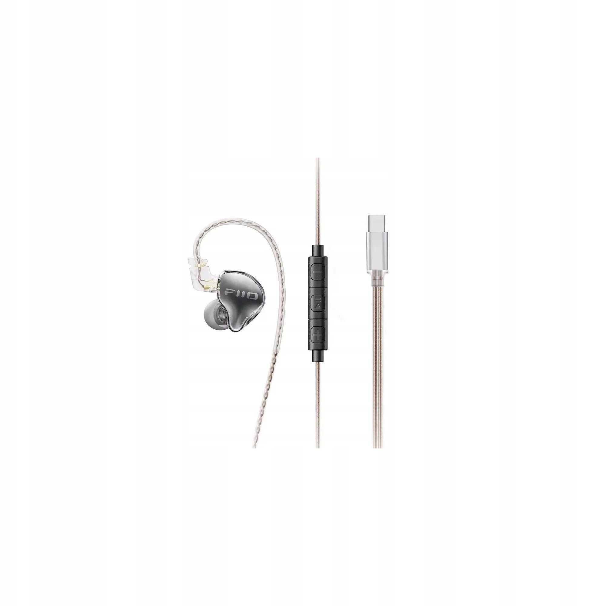 Słuchawki FiiO JD10 TC - złącze Type-C - transparent black - Dynamiczne monitory douszne