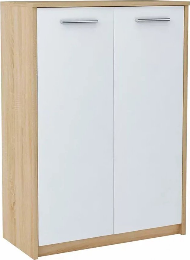 Elior Klasyczna komoda do sypialni dąb sonoma + biały - Mirik