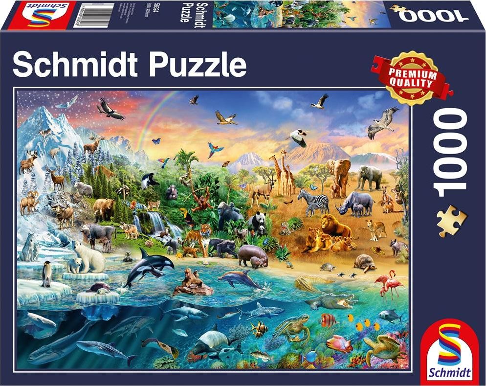 Schmidt Spiele Puzzle PQ 1000 Królestwo zwierząt G3