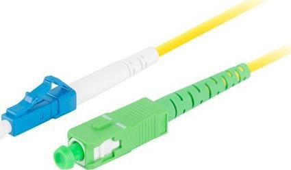 Lanberg PATCHCORD ŚWIATŁOWODOWY SM LC/UPC-SC/APC SIMPLEX 3.0MM LSZH G657A1 2M ŻÓŁTY LANBERG