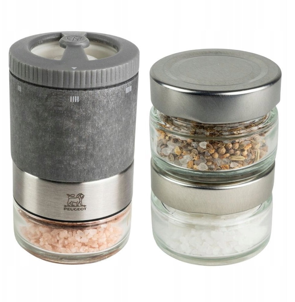 Zestaw młynek do soli + przyprawy, 11 cm, Maestro