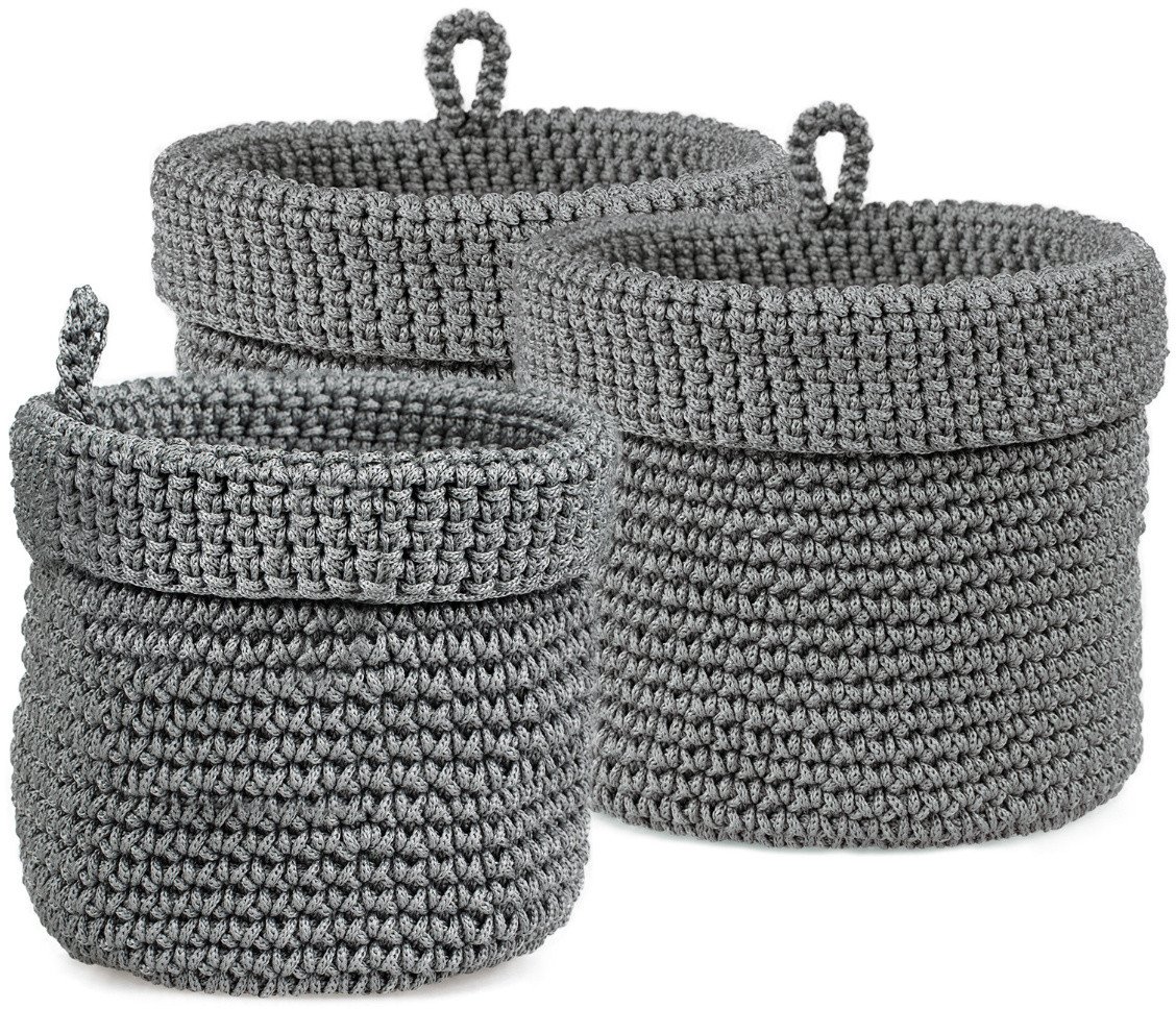 Zestaw 3x Koszyk łazienkowy Momo Way szary