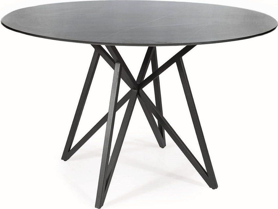 Signal Stół okrągły MURANO 120x120 szary/czarny mat