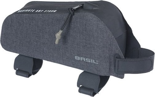 Torba na ramę BASIL NAVIGATOR STORM, Paski Velcro, 0,8L, Wodoodporna, Czarna (NEW 2025)