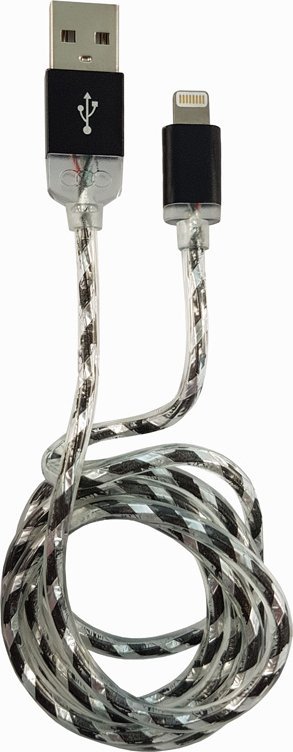 Kabel USB LC-Power USB-A - Lightning 1 m Przezroczysty (31331H)