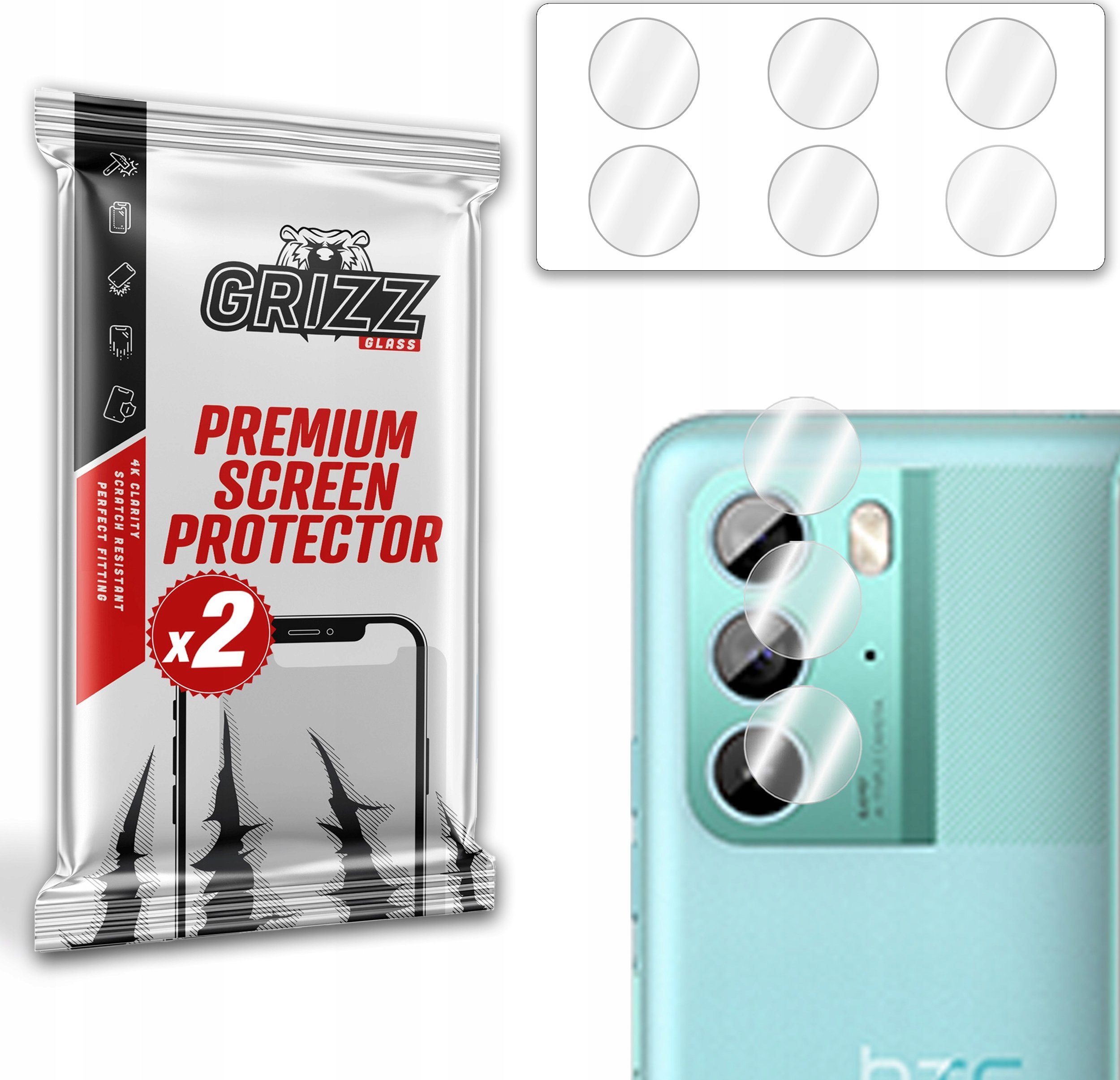 GrizzGlass Szkło na aparat GrizzGlass HybridGlass Camera do HTC U23