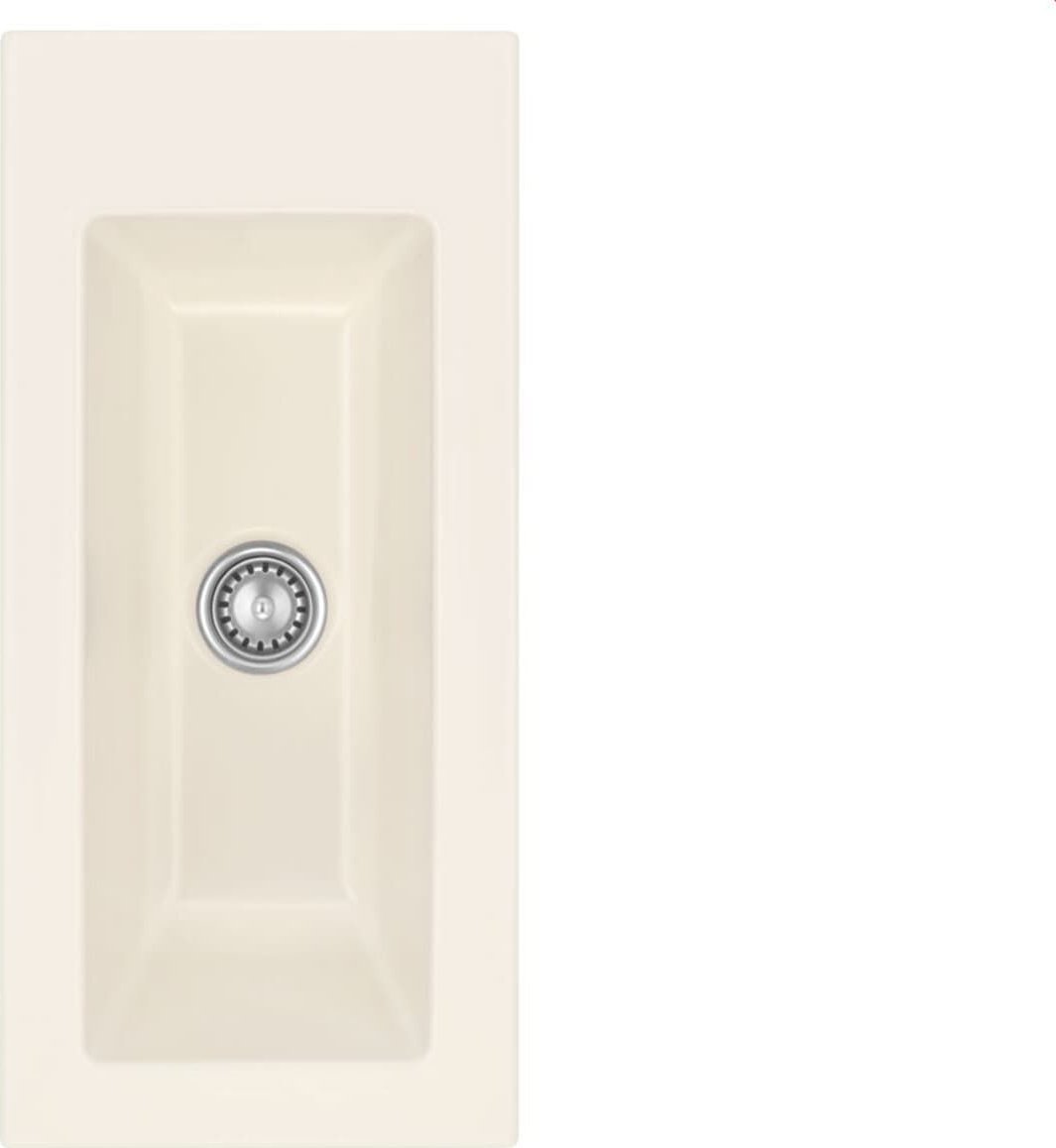 Zlewozmywak SYSTEMCERAM Mera 24 Jasmin, Zlew ceramiczny, korek manualny