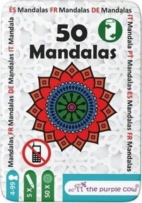 PURPLE COW colouring set 50 Mandalas, 580