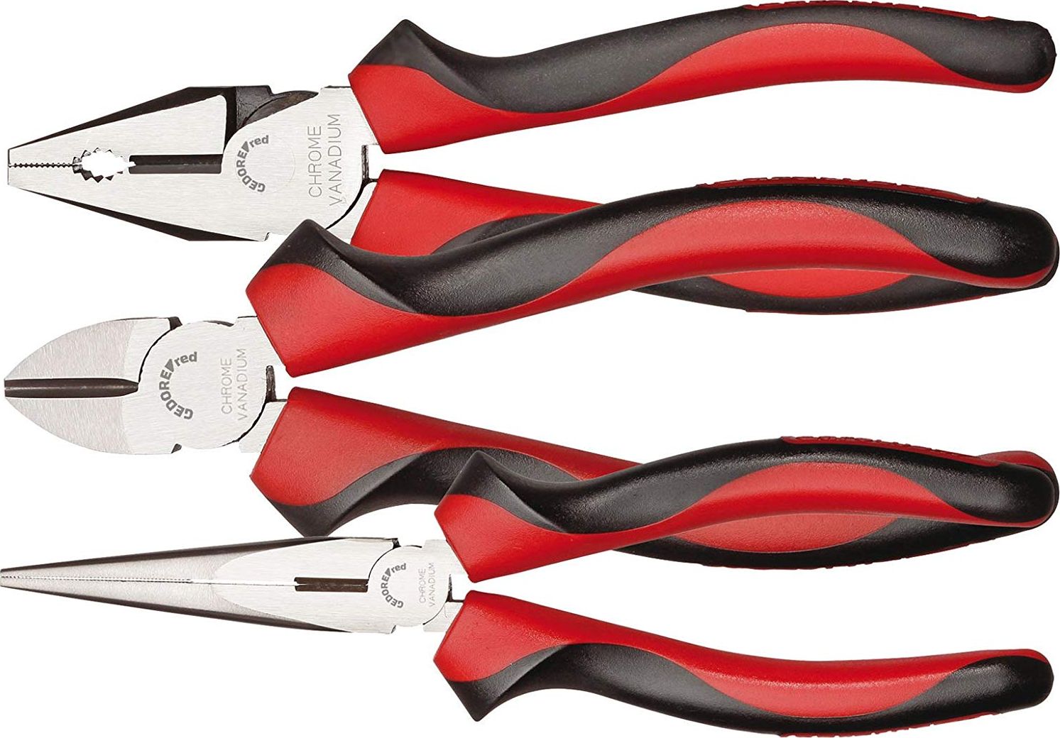 Gedore Gedora Rd pliers set, 2-component handle, 3 pieces - 3301155