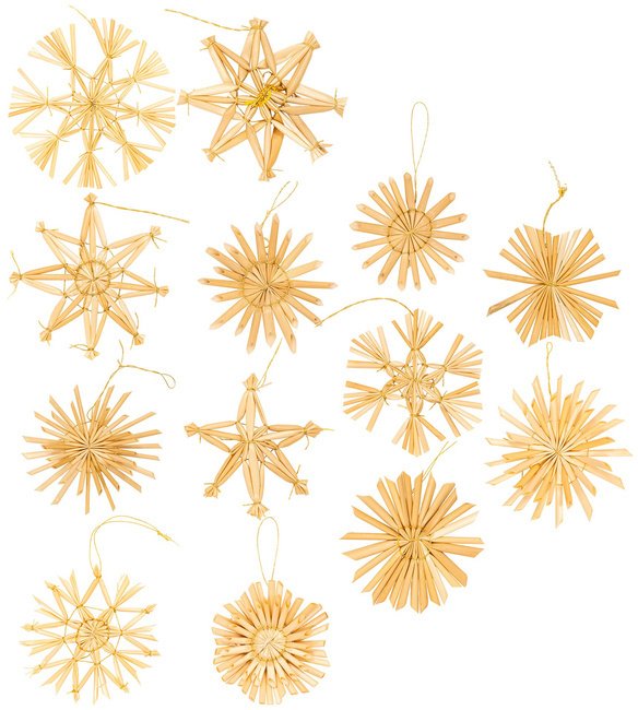 Springos Ozdoby choinkowe, słomiane bombki 48 szt., brązowe UNIWERSALNY