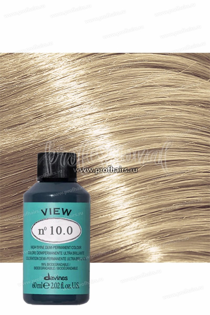 Davines, View, Demi-Permanent Hair Dye, 10.0 , 60 ml For Women