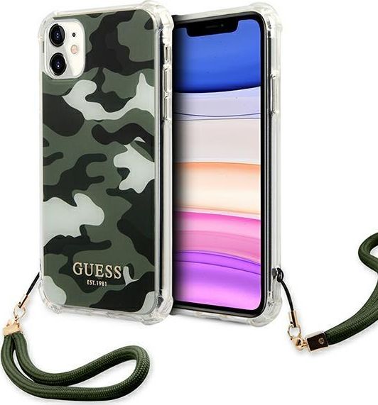 Guess Guess GUHCN61KSARKA iPhone 11 6,1" zielony/khaki hardcase Camo Collection