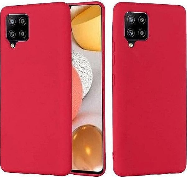 Mocco Liquid Silicone Soft Back Case for Samsung Galaxy A42 5G Red