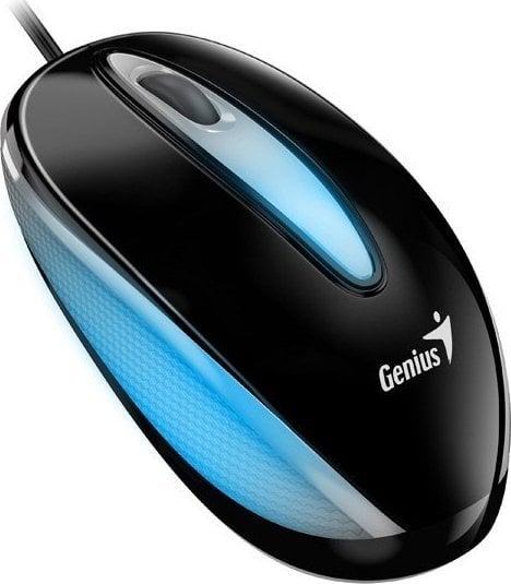 Mysz Genius Genius Mysz DX-Mini, 1000DPI, optyczna, 3kl., przewodowa USB, czarna, klasyczna, podświetlenie RGB
