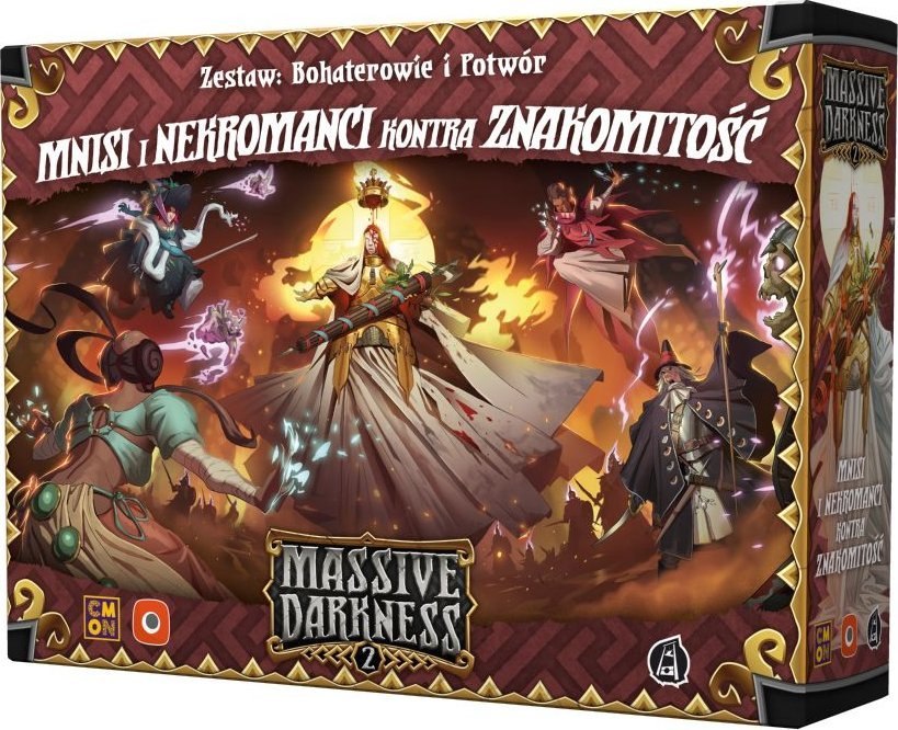 Portal Games Dodatek do gry Massive Darkness 2: Mnisi i Nekromanci kontra Znakomitość