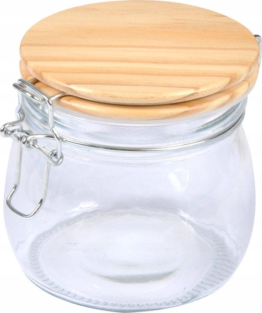 Homea Szczelny słoiczek z bambusową pokrywką, 0,45l