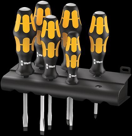 Wera Zestaw wkrętaków Kraftform 932/918/6 do pobijania + wieszak (05018287001)