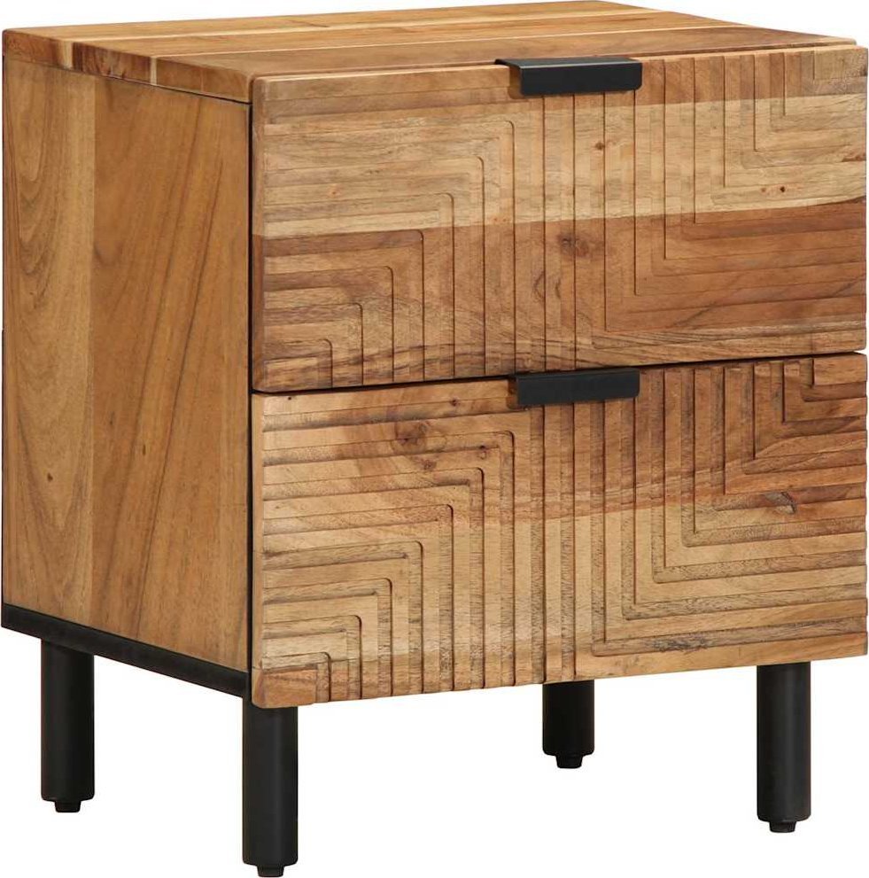 vidaXL Szafka nocna, 40x33x46 cm, lite drewno akacjowe