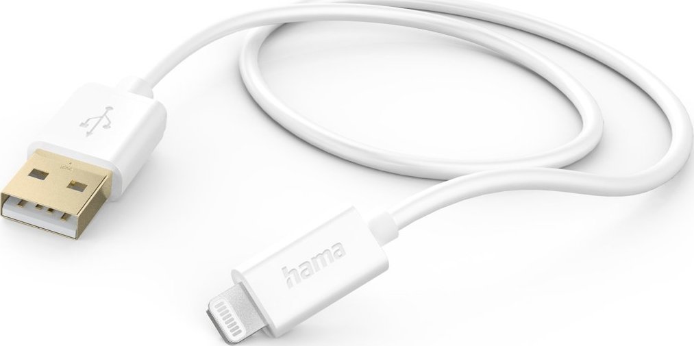 Kabel USB Hama USB-A - Lightning 1.5 m Biały (002015810000)