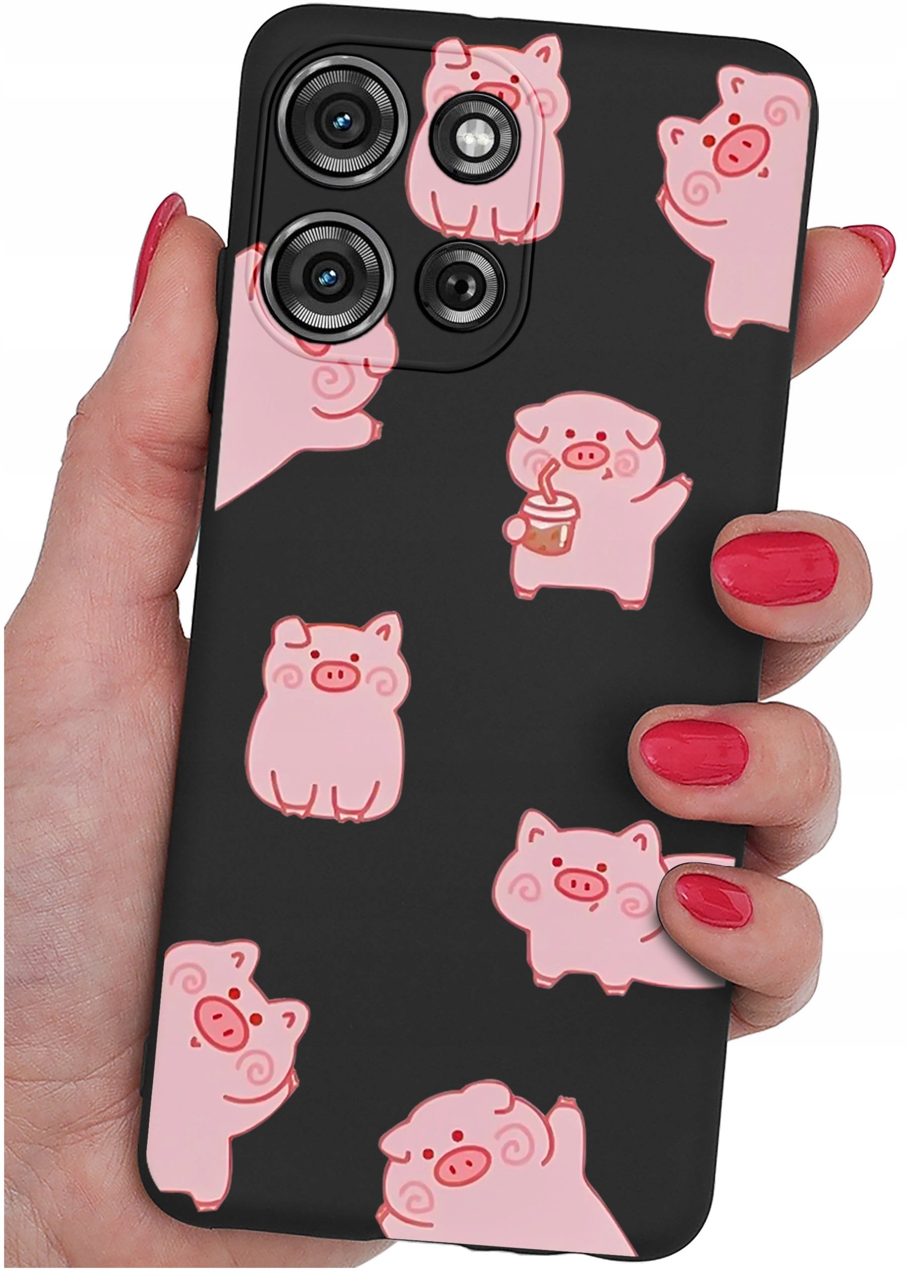 Etui do Motorola G75 5G | WZORY | SILIKONOWE MATT SZKŁO 9H