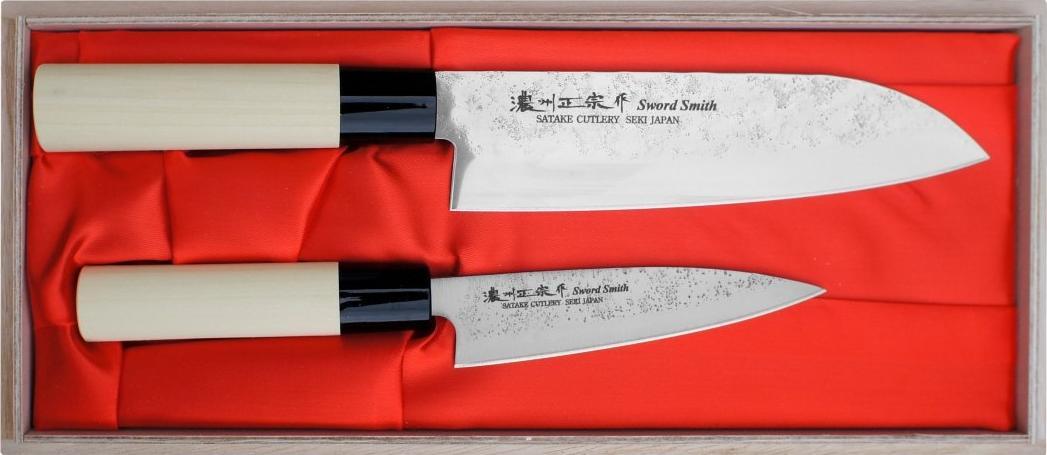 Satake Satake Nashiji Natural Zestaw Santoku + uniwersalny