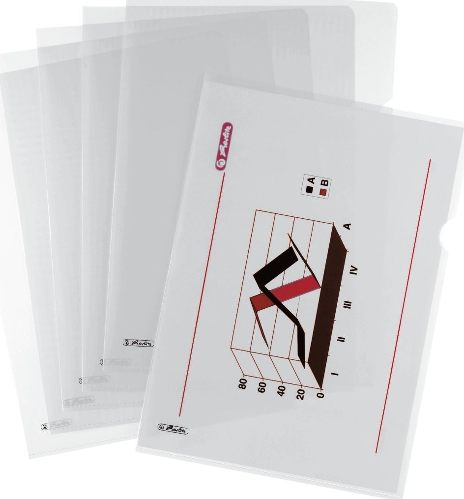 Herlitz Herlitz Aktenhülle A4 genarbt transparent 100er Packu