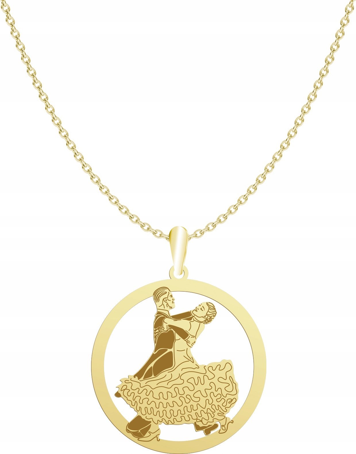 Radziszewska Jewellery Złoty Naszyjnik Taniec Towarzyski Łańcuszek Srebro 925 Prezent GRAWER