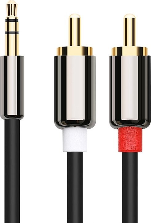 Kabel Libox Jack 3.5mm - RCA (Cinch) x2 1.5m srebrny (LB0092)