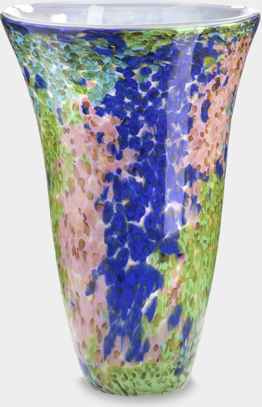 rzezbyzbrazu Wazon Szklany w Stylu Murano Dzwon Zielono Niebieski