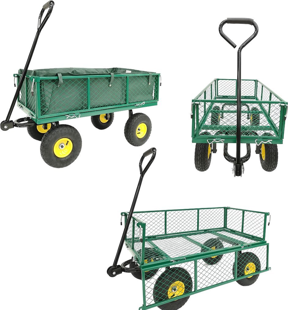 Wózek ogrodowy transportowy, przyczepka 100l