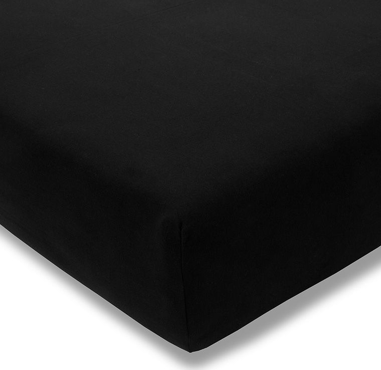 Estella Prześcieradło z gumką jersey 150x200 cm SCHWARZ feinjersey