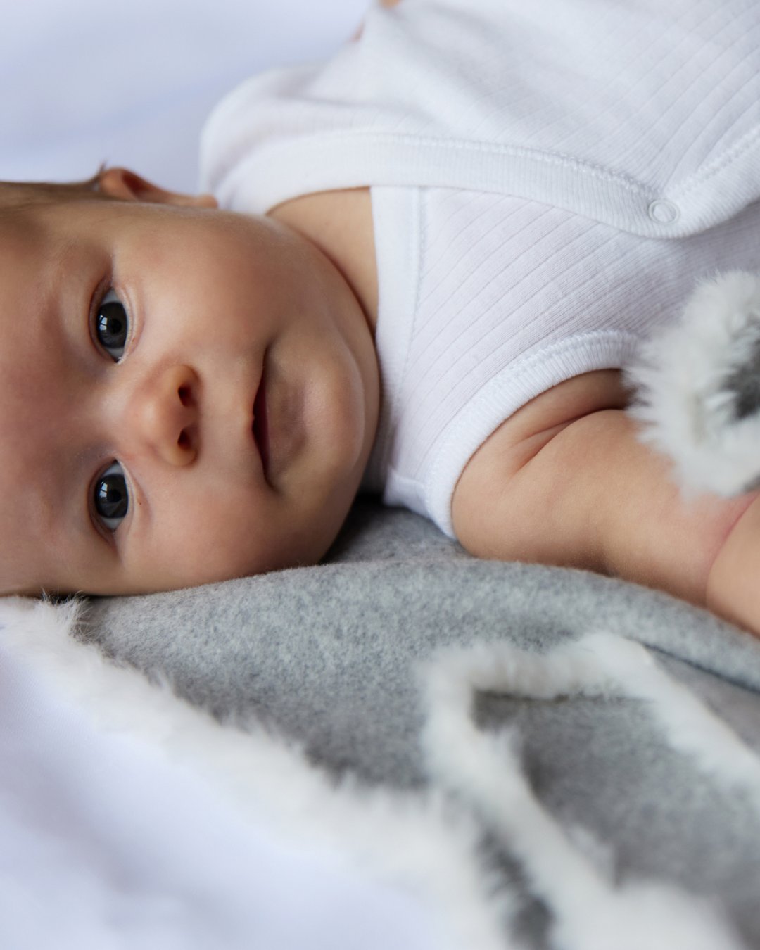 PIAPIMO-KOCYK Z BAWEŁNY ORGANICZNEJ 70x100 SZARY