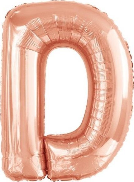 Balon foliowy litera D różowe złoto 62x86cm
