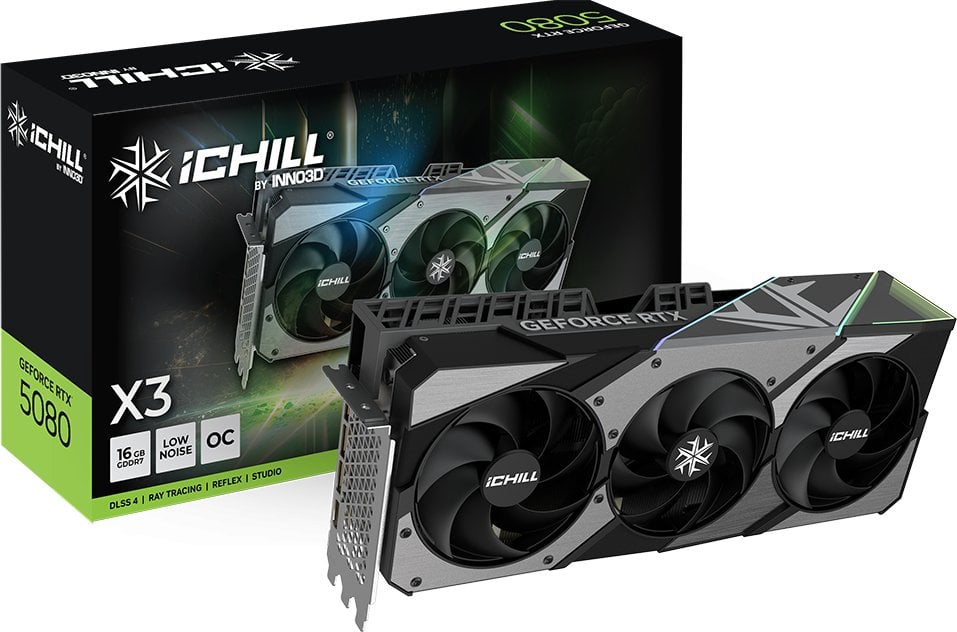 Karta graficzna Inno3D GeForce RTX 5080 iChill X3, 16384 MB GDDR7