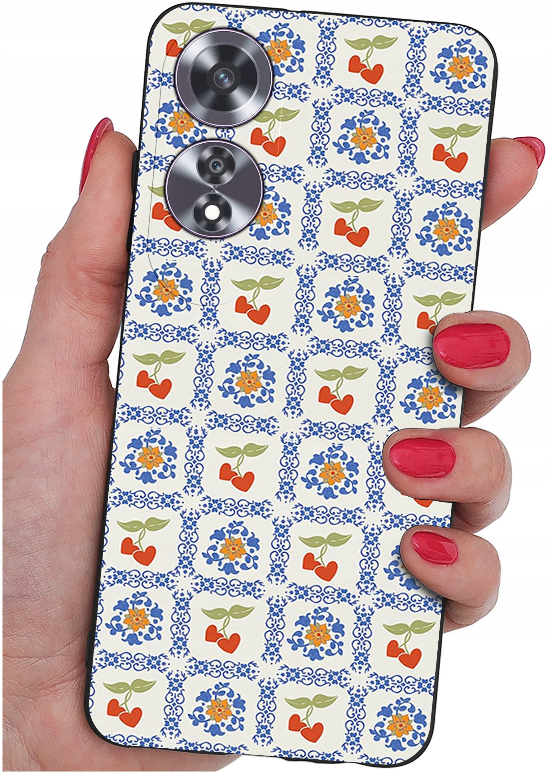 Etui do Oppo A60 4G WZORY |SILIKONOWE MATT CASE + SZKŁO 9H